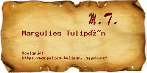 Margulies Tulipán névjegykártya